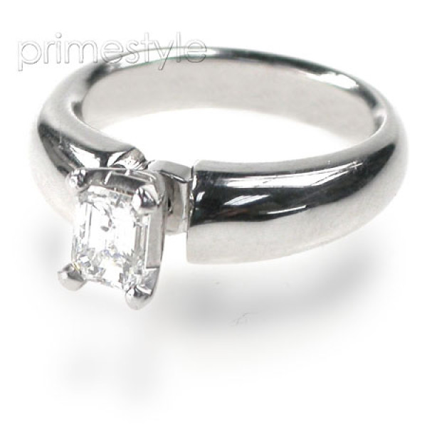 0.45CT Emerald Cut Diamond Solitaire Ring