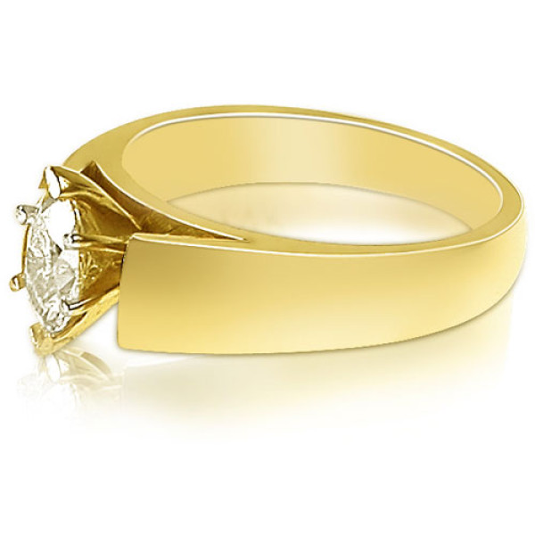 14KT Yellow Gold Marquise Cut Solitaire Ring