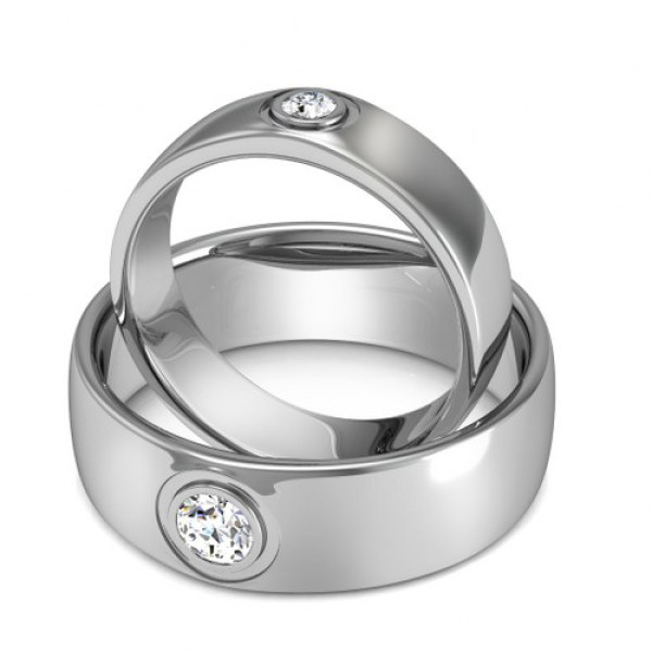 1.00CT Round Diamonds Cut Wedding Set In 14KT White Gold