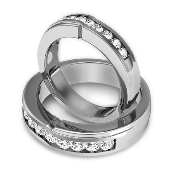 1.05CT Diamonds Wedding Set In 14KT White Gold