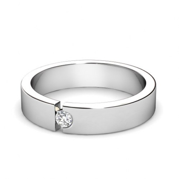 0.15CT Round Cut Diamond Wedding Band