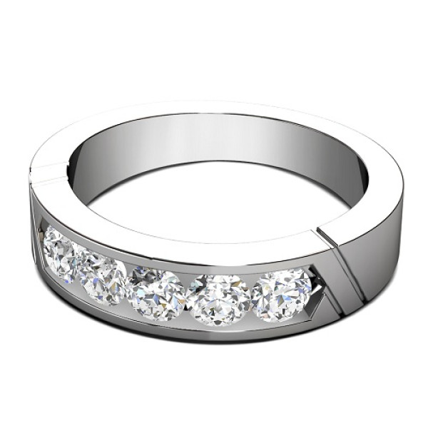 0.60CT Round Cut Diamonds Men's Wedding Band