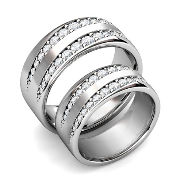 14KT White Gold 1.35CT Diamonds Wedding Set