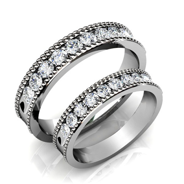 Wedding Set with 1.00CT Diamonds and 14KT White Gold