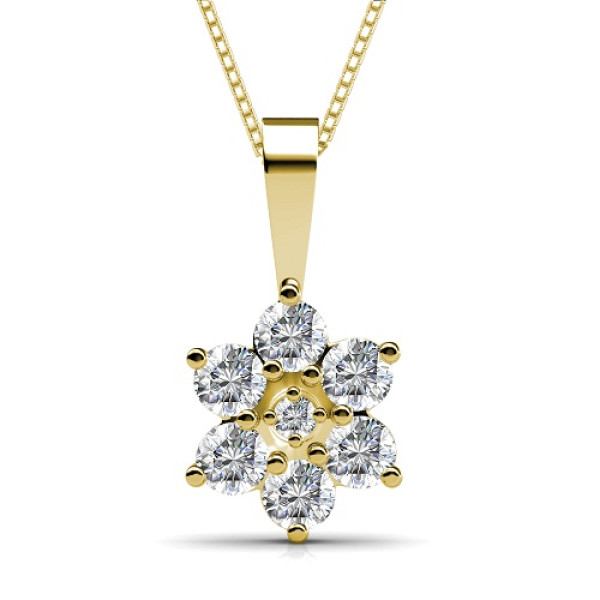 14KT Yellow Gold Diamond Pendant (I-K Color and SI2-I1 Clarity) 0.50CT Diamonds with Round Cut