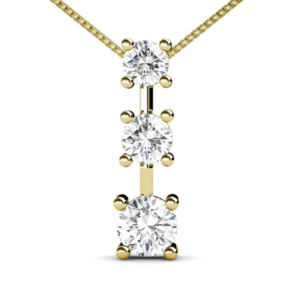 I-K Color and SI2-I1 Clarity 0.50CT Round Cut 14KT Yellow Gold Diamond Pendant