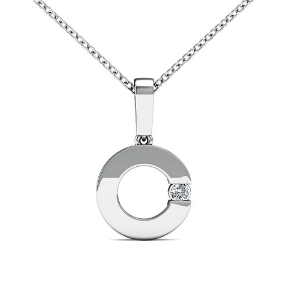 0.06CT Round Cut Diamonds Solitaire Pendant