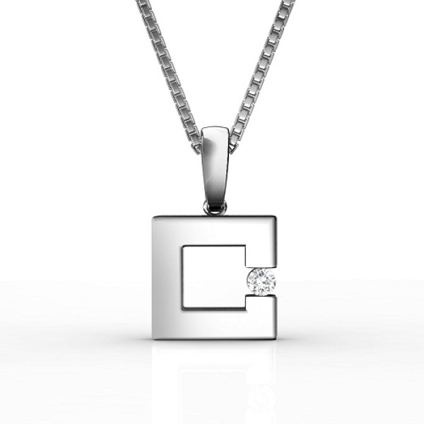 Round Cut 0.06Ct Diamond Solitaire Pendant