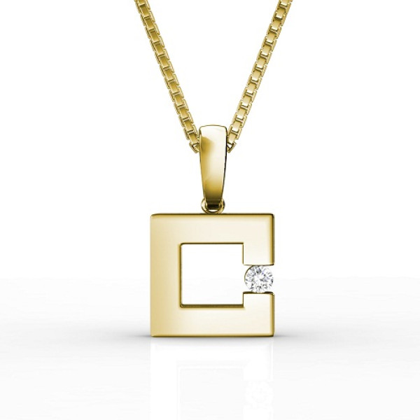 Round Cut 0.06Ct Diamond Solitaire Pendant