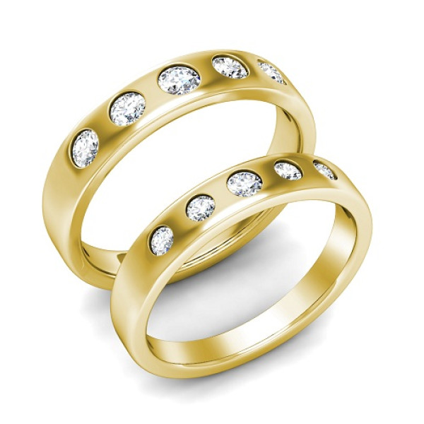 1.40CT Round Cut Diamond 14KT Yellow Gold Wedding Set 