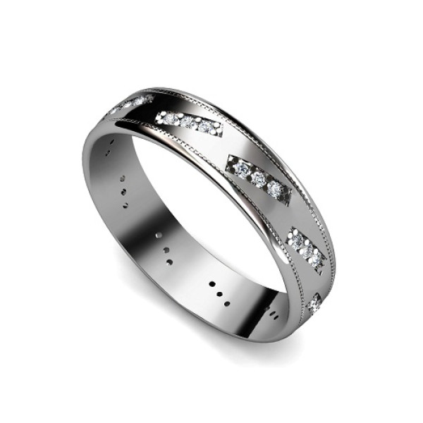 Round Cut 0.50CT Diamond Wedding Band