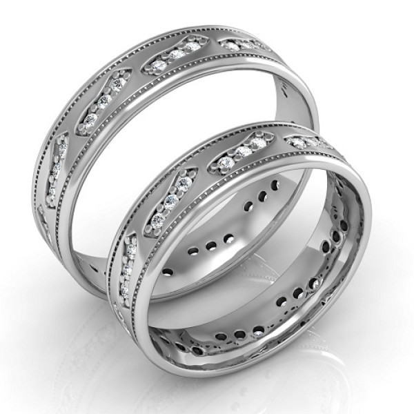 1.10CT Round Cut Wedding Set with 14KT White Gold