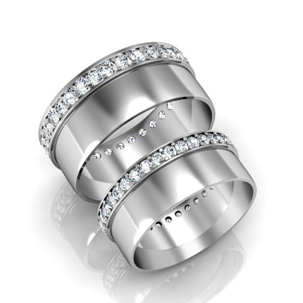 1.75CT Round Cut Diamonds Wedding Set In 14KT White Gold