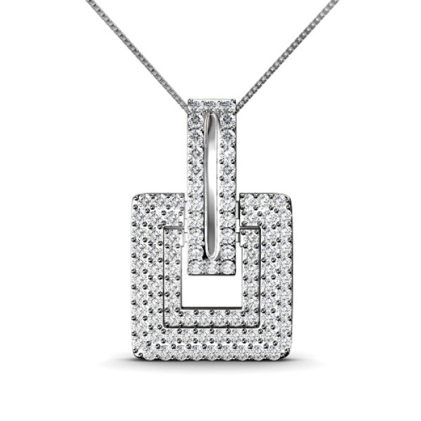 1.50CT (I-K Color and SI2-I1 Clarity) Diamond Cut 14KT White Gold Diamond Pendant