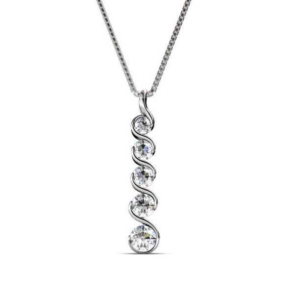 14KT White Gold with I-K Color and SI2-I1 Clarity 0.65CT Round Cut Diamond Pendant
