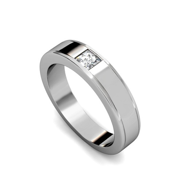 0.20CT Princess Cut Diamond Wedding Band