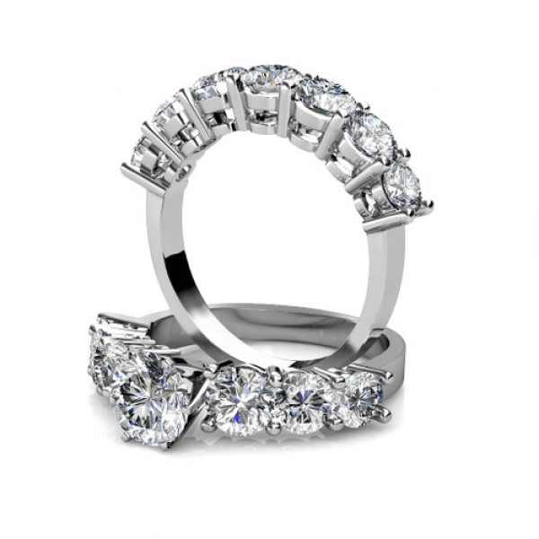 3.95CT Round Cut Diamonds Bridal Set