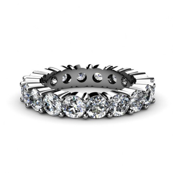 4.10CT round cut diamonds eternity ring