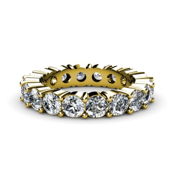 4.10CT round cut diamonds eternity ring