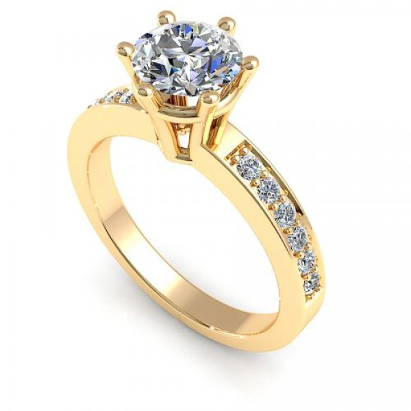 0.60CT round cut diamonds engagement ring