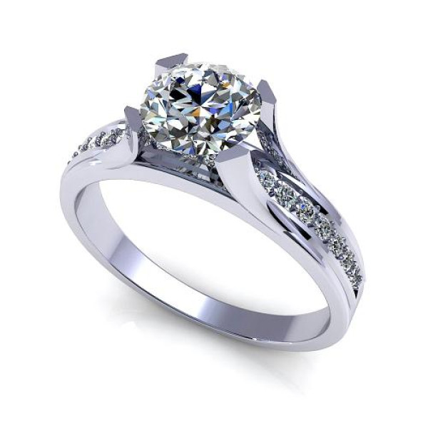 0.80CT round cut diamonds engagement ring
