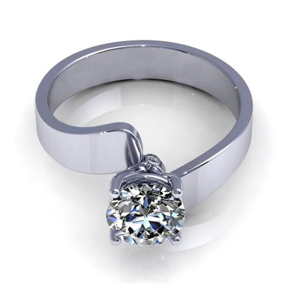 0.55CT round cut diamonds solitaire ring