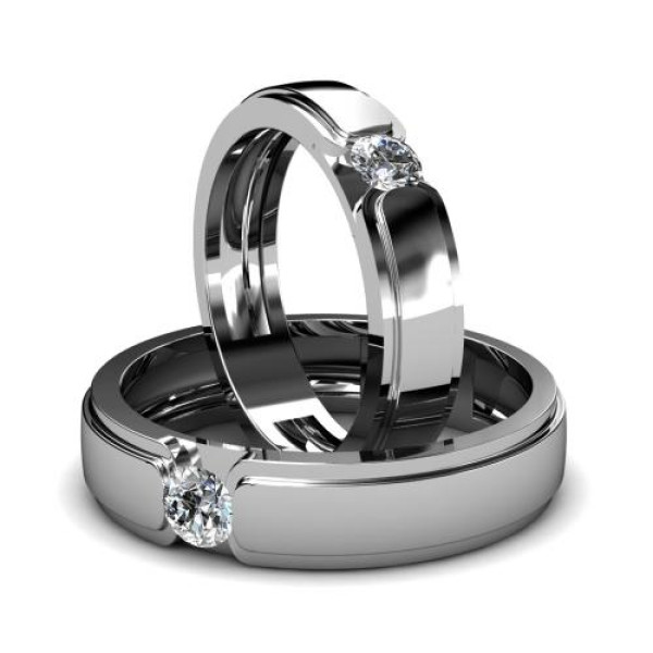 0.60CT round cut diamonds wedding sets