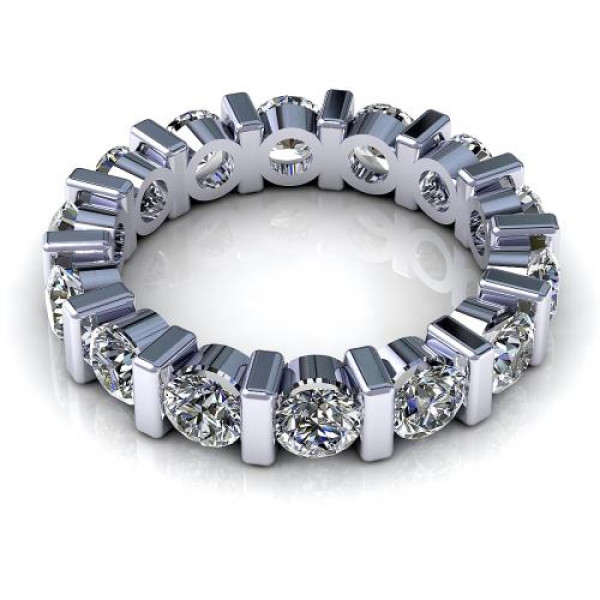1.50CT round cut diamonds eternity ring