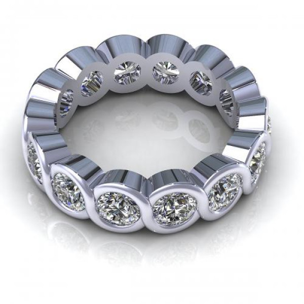 1.50CT round cut diamonds eternity ring