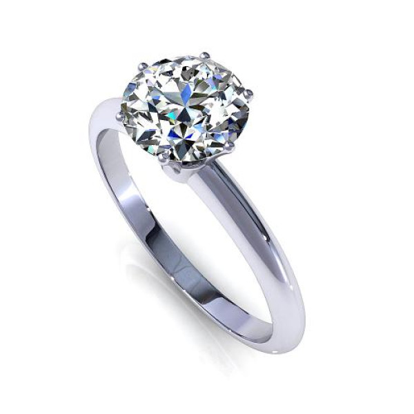 0.55CT round cut diamonds solitaire ring