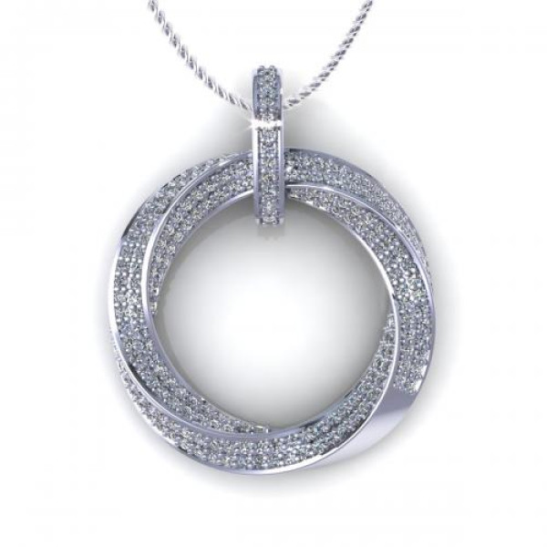 0.90CT round cut diamonds diamond pendants