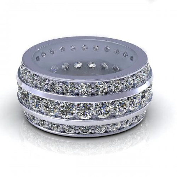 4.00CT round cut diamonds eternity ring