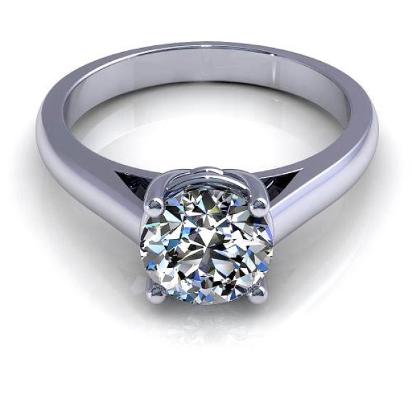 0.35CT round cut diamonds solitaire ring