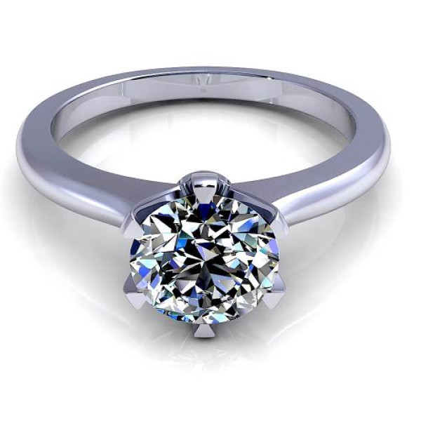0.35CT round cut diamonds solitaire ring