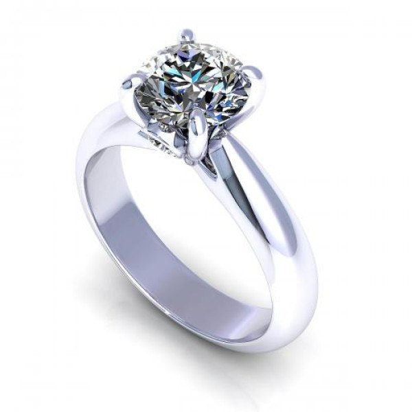 0.45CT round cut diamonds engagement ring
