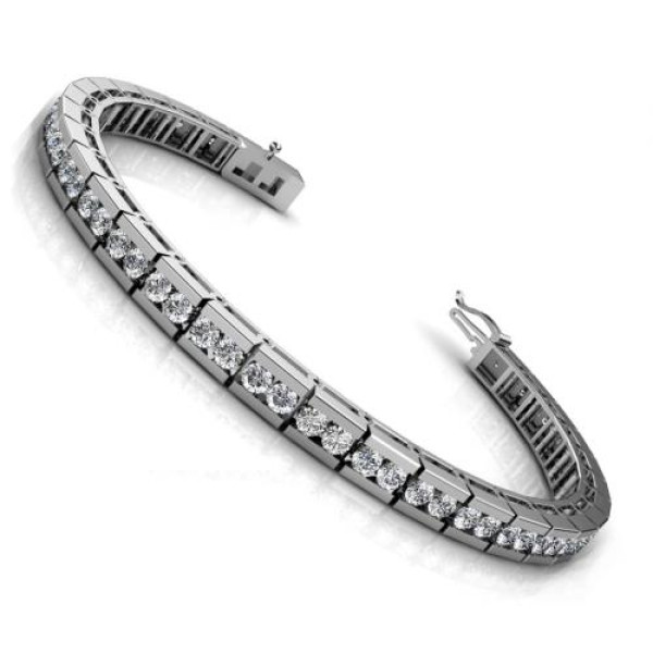 3.50CT round cut diamonds tennis bracelets