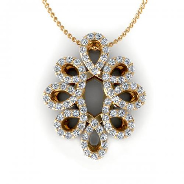 0.35CT round cut diamonds diamond pendants