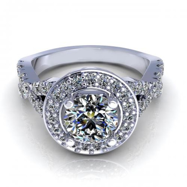 1.20CT round cut diamonds engagement ring