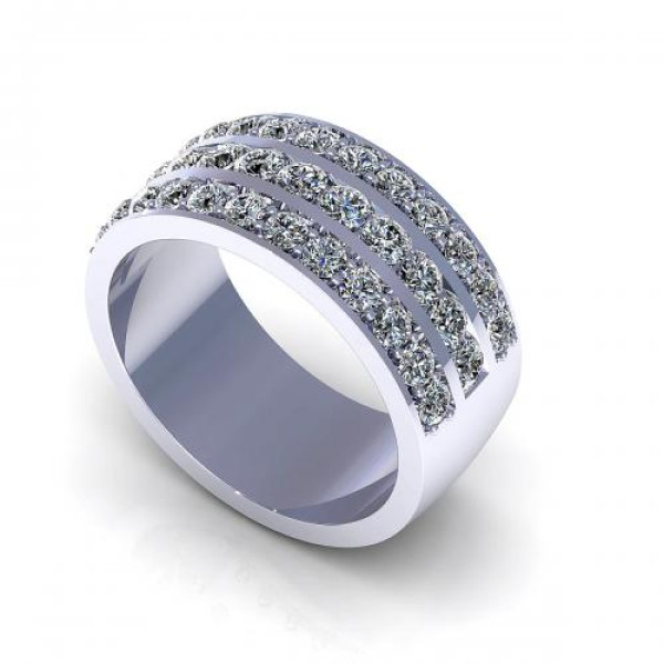 2.00CT round cut diamonds wedding band