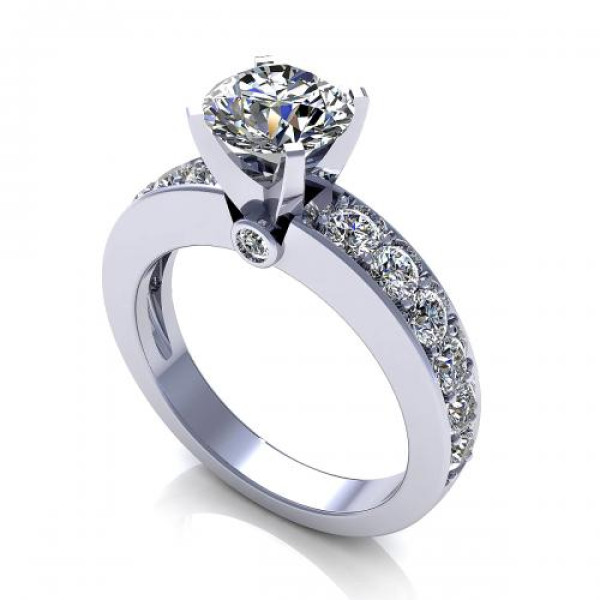 1.15CT round cut diamonds engagement ring