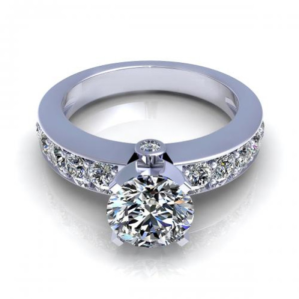 1.15CT round cut diamonds engagement ring