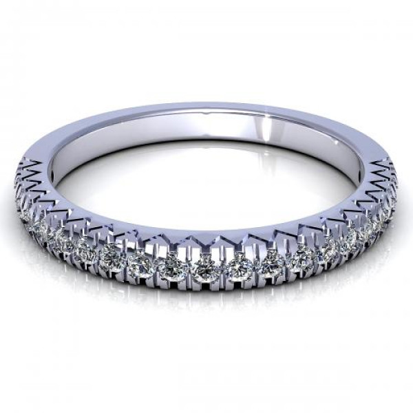 0.25CT round cut diamonds wedding band