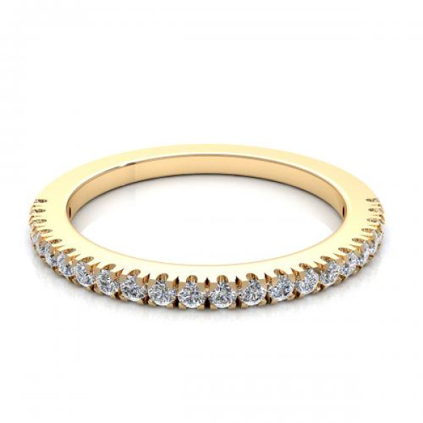 0.25CT round cut diamonds wedding band