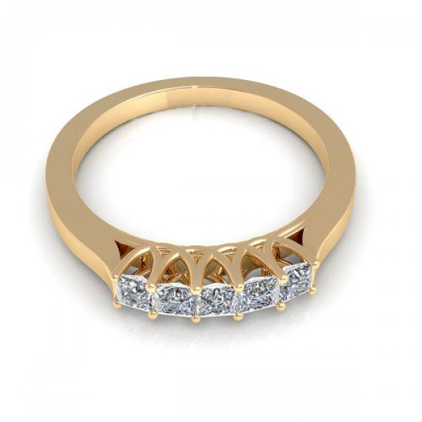 0.50CT princess cut diamonds wedding band