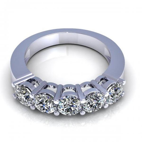 1.50CT round cut diamonds wedding band