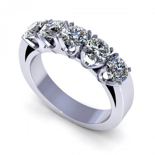 1.50CT round cut diamonds wedding band