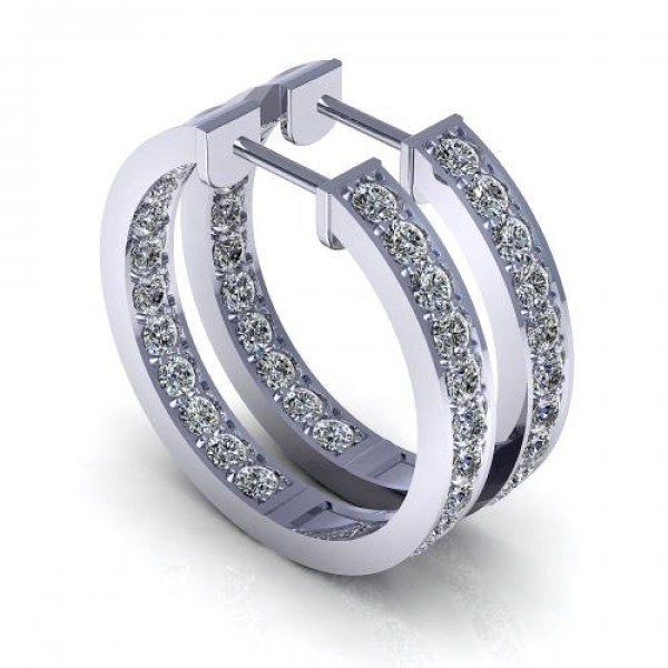 0.80CT round cut diamonds diamond earrings
