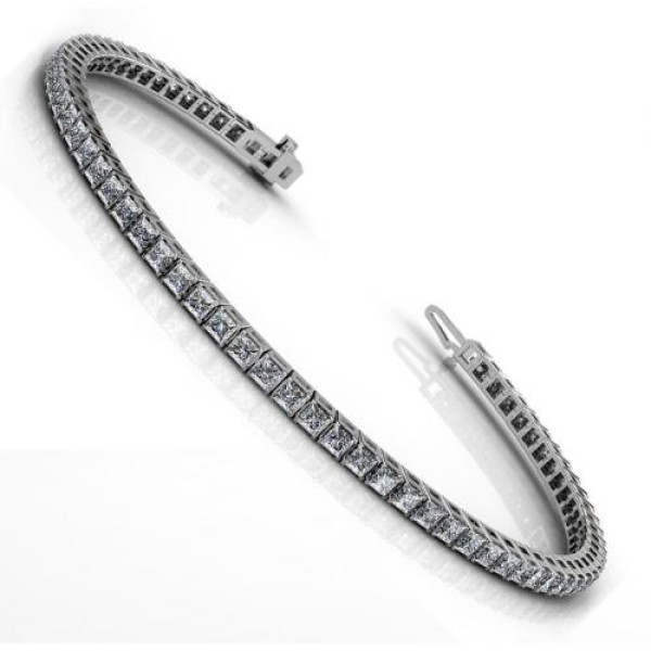 4.00CT princess cut diamonds tennis bracelets