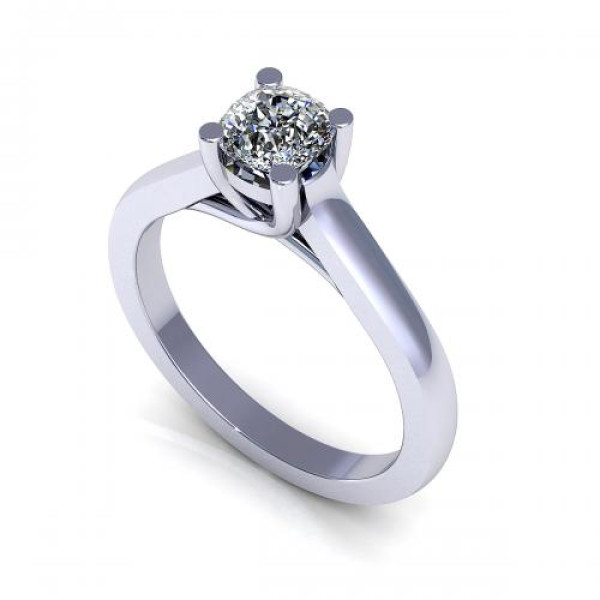 0.35CT cushion cut diamonds solitaire ring