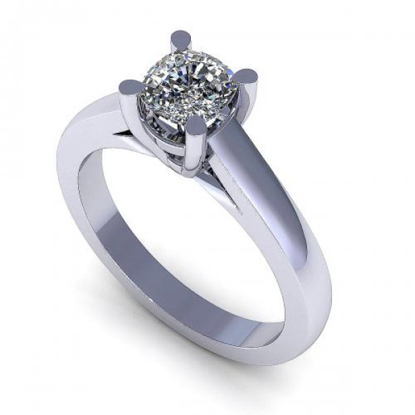 0.35CT cushion cut diamonds solitaire ring